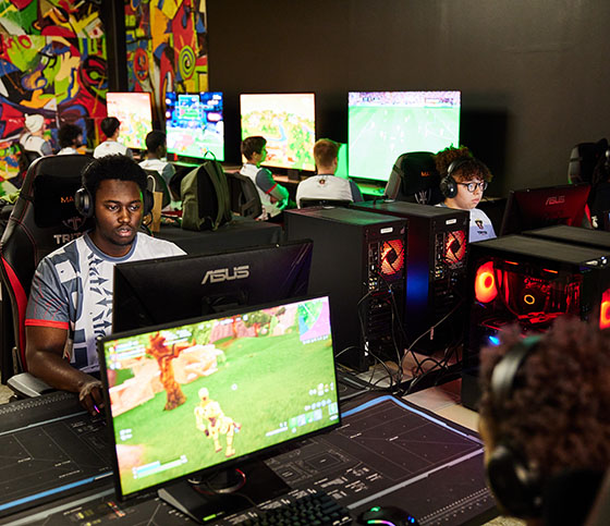 esports player in the arena